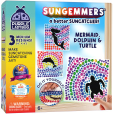 Purple Ladybug Sungemmers Big Gem Window Art Suncatcher Kit For Kids 68 9 10 11 12 Birthday Gifts For 7 Year Old Girl Mermai