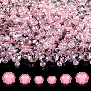 Willbond 600 Pcs Crystal Glass Beads For Jewelry Making Bulk Faceted Gemstone Rondelle Beads Loose Beads For Halloween Bracelet