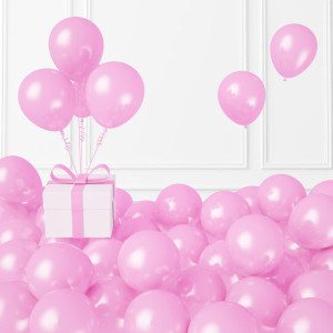 Kalor Pearl Pink Balloons 100 Pcs 5 Inch Mini Matte Latex Balloons For Balloon Garland Arch Birthday Decoration Wedding Party