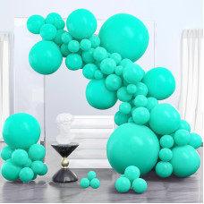 Partywoo Teal Balloons 100 Pcs Teal Blue Balloons Different Sizes Pack Of 36 Inch 18 Inch 12 Inch 10 Inch 5 Inch Turquoise Ball