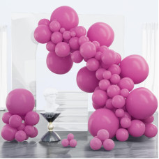 Partywoo Pink Balloons 100 Pcs Magenta Balloons Different Sizes Pack Of 18 Inch 12 Inch 10 Inch 5 Inch Purplish Pink Balloons F