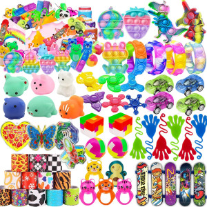 109 Pcs Party Favors For Kids 48 Pop Fidget Toys Goodie Bag Stuffers Treasure Box Toys For Classroom Carnival Prizes Pinat