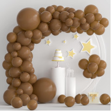 Tuparka 102 Pcs Brown Balloons 18 12 10 5 Inch Balloons Garland Arch Kit Coffee Balloons For Birthday Wedding Baby Shower Annive