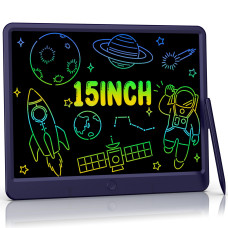 Lcd Writing Tablet 15 Inch Colorful Erasable Doodle Board Drawing Pad Magic Drawing Tablet For Kids Toddler Reusable Electron