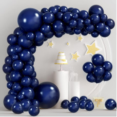 Tuparka 102 Pcs Navy Blue Balloons Garland Arch Kit Matte Navy Blue Balloon Different Sizes 5 10 12 18 Inch Dark Blue Party Ball