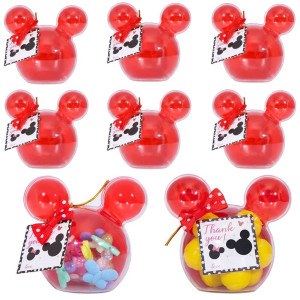 Fozi Cozi 8 Pack Cartoon Mouse Birthday Party Supplies Girlmouse Party Favors Ice Cream Bowls Containers Candy Box Red