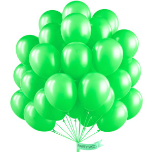 Partywoo Clover Green Balloons 50 Pcs 12 Inch Pearl Clover Green Balloons Green Balloons For Balloon Garland Balloon Arch As P