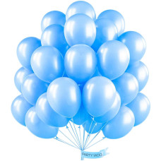 Partywoo Sky Blue Balloons 50 Pcs 12 Inch Pearl Sky Blue Balloons Blue Balloons For Balloon Garland Or Balloon Arch As Party D