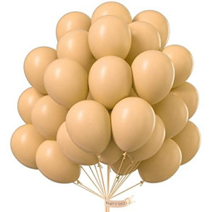 Partywoo Nude Balloons 50 Pcs 12 Inch Beige Balloons Apricot Balloons For Balloon Garland Arch As Party Decorations Birthday