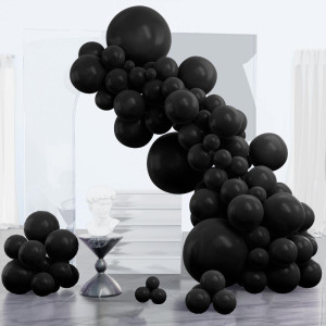 Partywoo Black Balloons 85 Pcs Matte Black Balloons Different Sizes Pack Of 18 Inch 12 Inch 10 Inch 5 Inch Black Balloons For B