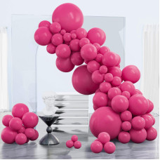 Partywoo Magenta Balloons 85 Pcs Hot Pink Balloons Different Sizes Pack Of 18 Inch 12 Inch 10 Inch 5 Inch Dark Pink Balloons Fo