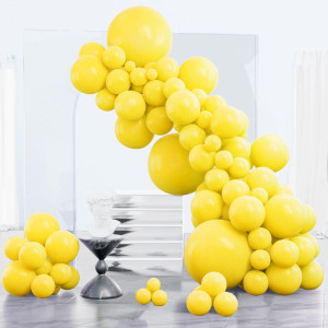 Partywoo Yellow Balloons 85 Pcs Matte Yellow Balloons Different Sizes Pack Of 18 Inch 12 Inch 10 Inch 5 Inch Yellow Latex Ballo