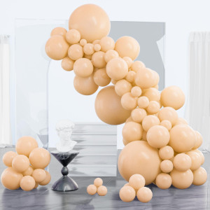 Partywoo Nude Balloons 85 Pcs Boho Apricot Balloons Different Sizes Pack Of 18 Inch 12 Inch 10 Inch 5 Inch Beige Balloons For B