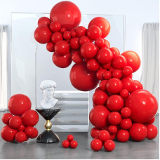 Partywoo Red Balloons 85 Pcs Matte Red Balloons Different Sizes Pack Of 18 Inch 12 Inch 10 Inch 5 Inch Red Latex Balloons For B