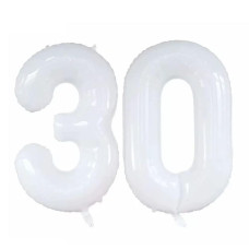 Goer Number 30 Balloons For 30Th Birthday Party Decorations 42 Inch Jumbo Foil Helium Balloons For 30Th Anniversary White