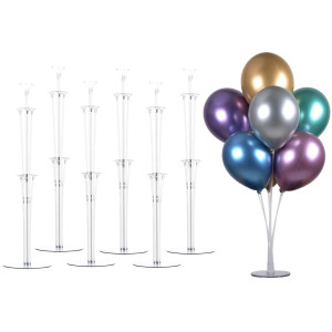 Langxun 6 Set 28 Height Table Balloon Stand Kit For Birthday Party Decorations And Wedding Decorations Happy Birthday Balloons