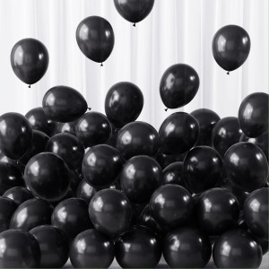 Rubfac Black Balloons 120Pcs 5 Inch Black Balloon Latex Party Balloons For Birthday Supplies Black Backdrop Decorations