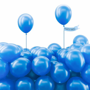 Partywoo Azure Blue Balloons 50 Pcs 5 Inch Pearl Azure Blue Balloons Blue Balloons For Balloon Garland Or Balloon Arch As Part