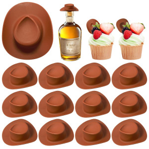 Hkacsthi 30 Pieces Mini Western Cowboy Hat Cowgirl Hat Doll Hats Plastic Cute Doll Hats Decoration Accessories For Party Brown