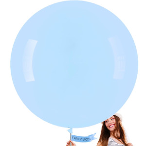 Partywoo Pastel Blue Balloons 4 Pcs 36 Inch Large Pale Blue Balloons Big Blue Balloons For Balloon Garland Balloon Arch As Par