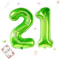 Smlpuame 40 Inch Number Balloon 09 Green Large Number 21 Balloons Digital Balloons For Birthday Party Celebration Decorations S