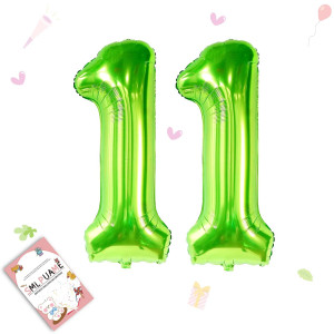 Smlpuame 40 Inch Number Balloon 09 Green Large Number 11 Balloonsdigital Balloons For Birthday Party Celebration Decorations S