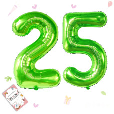 Smlpuame 40 Inch Number Balloon 09 Green Large Number 25 Balloons Digital Balloons For Birthday Party Celebration Decorations S