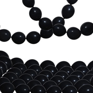 100 Pcs Link Balloon Linking Balloon Latex Linkable Balloons Connected Wedding Party Decoration Black 10 Inch