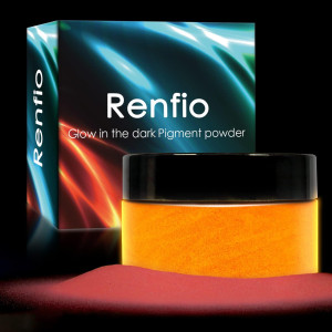 Renfio Glow Powder 35Oz 100G Glow In The Dark Face Paint Mica Powder Fluorescent Luminous Pigment Dye For Resin Supplies Gel