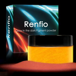 Renfio Glow Powder 35Oz 100G Glow In The Dark Face Paint Mica Powder Fluorescent Luminous Pigment Dye For Resin Supplies Gel