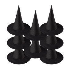 Vingtank 8Pcs Witch Hats Halloween Black Witch Hat Witch Hat Halloween Witch Costume Accessories Halloween Party Yard Decoration