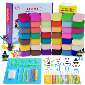 Air Dry Clay Kit 42 Colors Modeling Clay For Kids Nonsticky Super Light Diy Soft Magic Clay Molding Clay With Sculpting Tool