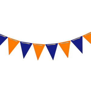 Zooyoo 20 Feet Blue And Orange Pennant Banner Paper Triangle Flags Bunting For Baby Birthday Party Wedding Decor Baby Shower