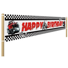 Large Atv Happy Birthday Banner Atv Birthday Party Supplies Decorations For Kids Atv Birthday Party Backdrop Background 98 X