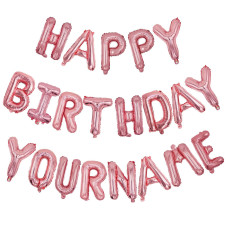 Personalized Name Happy Birthday Banner Happy Birthday Balloon Letters Balloons 2 Sets A Z 16 Mylar Foil Birthday Party Dec