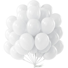 Partywoo White Balloons 50 Pcs 12 Inch Pearl White Balloons White Latex Balloons For Balloon Garland Or Balloon Arch As Party