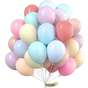 Partywoo Pastel Balloons 50 Pcs 12 Inch Pastel Color Balloons Latex Balloons For Balloon Garland Arch As Party Decorations Bi