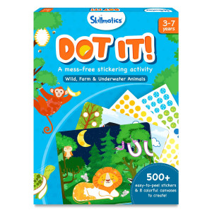 Skillmatics Art Activity Dot It Animals No Mess Sticker Art For Kids Craft Kits Diy Activity Gifts For Boys Girls Ages 3