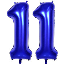 40 Inch Number Balloons 11 Navy Blue Helium Foil Number 11 Balloons Large Number Balloon Age Balloon For Boys Girls Birthday P