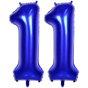 40 Inch Number Balloons 11 Navy Blue Helium Foil Number 11 Balloons Large Number Balloon Age Balloon For Boys Girls Birthday P