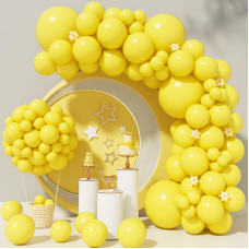 Yellow Balloons 110Pcs Yellow Balloon Garland Arch Kit 5101218 Inch Matte Latex Yellow Balloons Different Sizes As Honey Bee