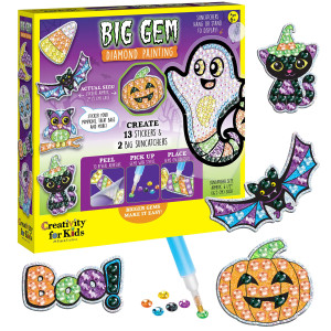 Creativity For Kids Big Gem Diamond Painting Kit Halloween Stickers And Suncatchers Halloween Diy Crafts For Kids Halloween