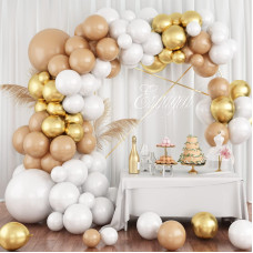 Gremag Nude White Balloon Arch Kit 102Pcs Nude Gold Balloon Garland Wedding Decorations 5 10 12 18 Inch Latex Balloons Diy Bac