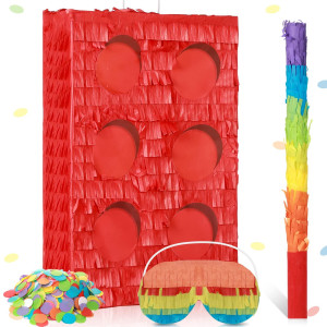 Building Blocks Piata Bundle Fiesta Piata Set Include Bricks Piata Bat Stick Blindfold Mask And Confetti For Kids Blocks Birth