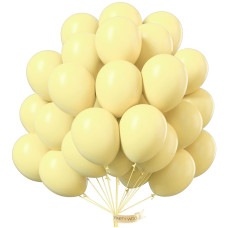 Partywoo Pastel Yellow Balloons 50 Pcs 12 Inch Pale Yellow Balloons Yellow Balloons For Balloon Garland Balloon Arch As Party