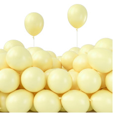 Partywoo Pastel Yellow Balloons 50 Pcs 5 Inch Pale Yellow Balloons Yellow Balloons For Balloon Garland Balloon Arch As Party D