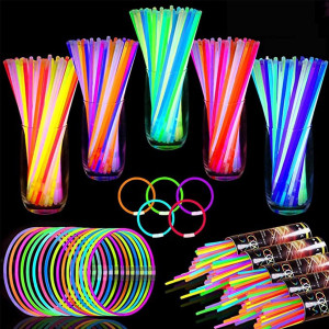 Super Bright 240 Pack Glow Sticks Bulk New Years Eve Party Supplies Glow In The Dark Christmas Party Favors Glow Sticks Neck