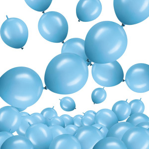 100 Pcs Link Balloon Linking Balloon Latex Linkable Balloons Connected Wedding Party Decoration Sky Blue 10 Inch