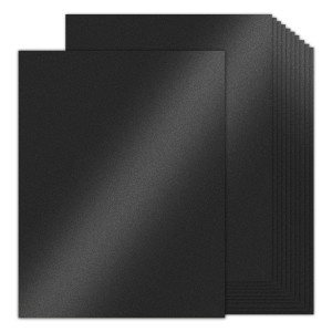 100 Sheets Black Shimmer Cardstock 85 X 11 Metallic Paper Goefun 80Lb Card Stock Letter Size Sheets For Halloween Invitations