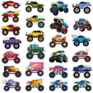 500 Pcs Truck Stickers Transportation Race Car Tractor Construction Vehicle Truck Stickers Emergency Vehicles For Kids Boys Chil